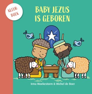 Baby Jezus is geboren - kleurboek