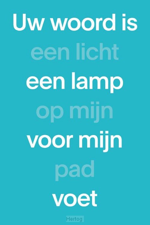 Bijbel - Uw Woord is een lamp voor mijn voet - blauw