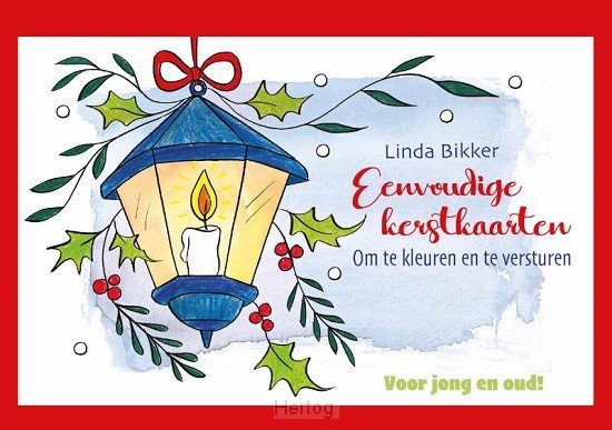 Eenvoudige kerstkaarten - om te kleuren en te versturen