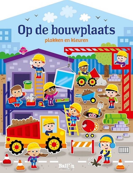 Op de bouwplaats - plakken en kleuren