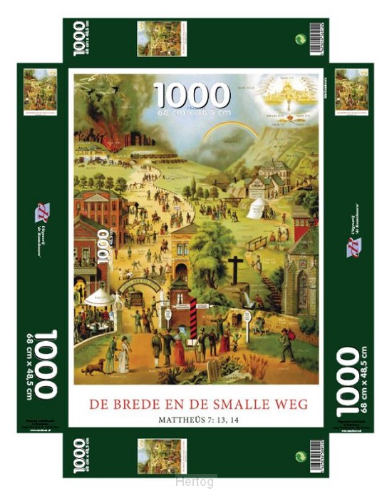 Puzzel De brede en de smalle weg - 1000 stukjes