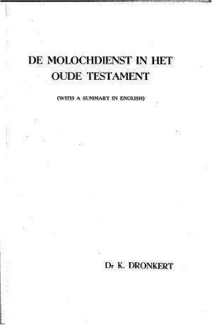 De molochdienst in het Oude Testament