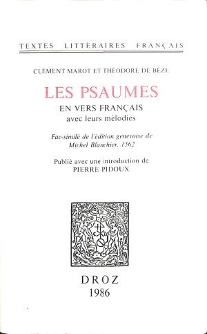 Les psaumes en vers Français avec leurs mélodies