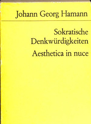 Sokratische Denkwürdigkeiten Aesthetica in nuce