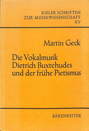Die Vokalmusik Dietrich Buxtehudes und der frühe Pietismus