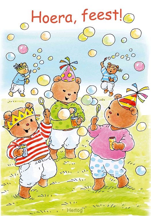Bobbi hoera, feest! - kaart
