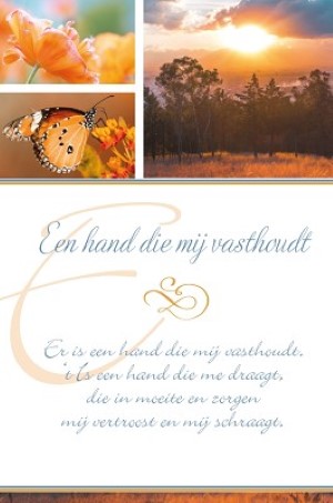 Een hand die mij vasthoudt - wenskaart