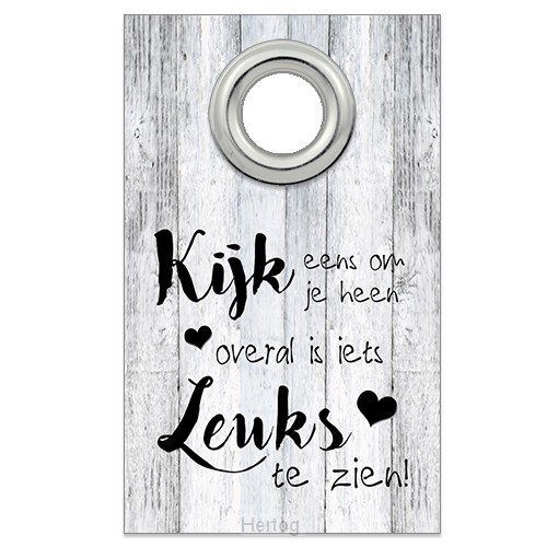 Kijk eens om je heen - canvas label