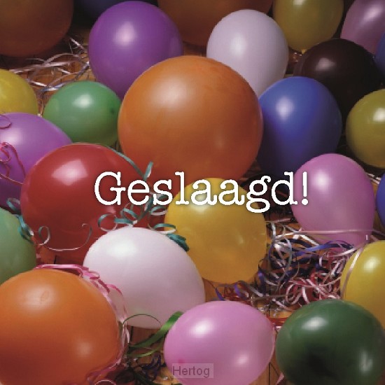 Geslaagd! - wenskaart