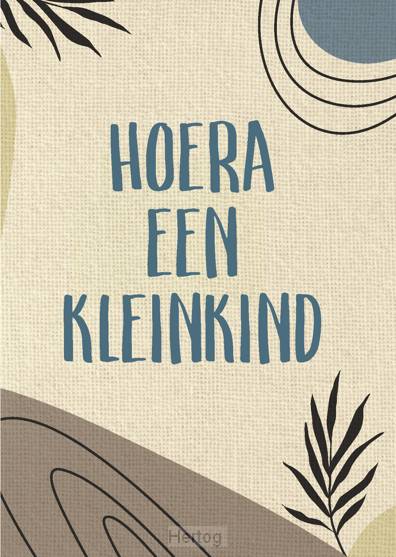 Hoera een kleinkind - kaart