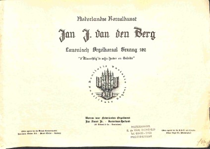 Canonisch orgelkoraal gezang 182 - Tweedehands notenschrift