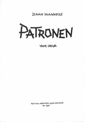 Patronen voor orgel - Tweedehands notenschrift