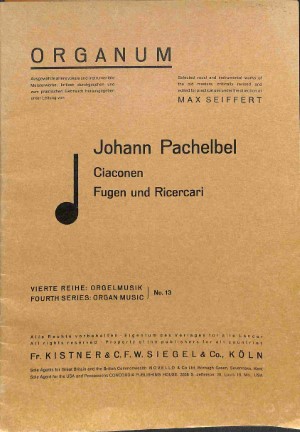Ciaconen, Fugen und Ricercari - Tweedehands notenschrift