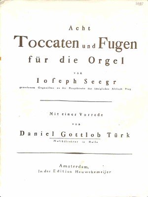 Acht toccaten und fugen für die Orgel - Tweedehands notenschrift 