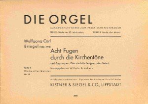 Acht Fugen durch die Kirchentöne - Tweedehands notenschrift