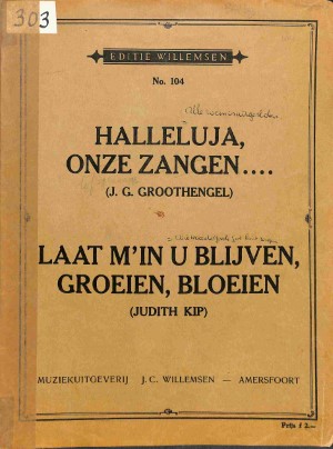 Halleluja, onze zangen - Laat - Tweedehands notenschrift