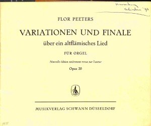 Variationen und Finale über ein altflämisches Lied - Tweedehands notenschrift