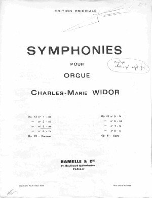 Symphonies pour orgue - Tweedehands notenschrift