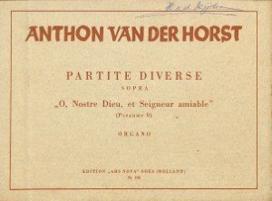 Partite diverse sopra 'O, nostre Dieu, et Seigneur amiable' - Tweedehands notenschrift