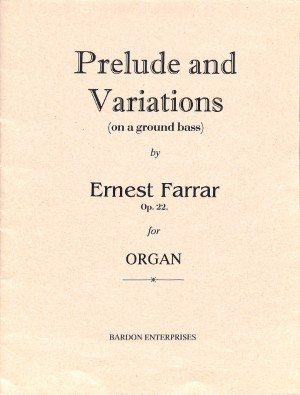 Prelude and variations on a ground bass - Tweedehands notenschrift