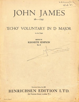 'Echo' voluntary in D major - Tweedehands notenschrift
