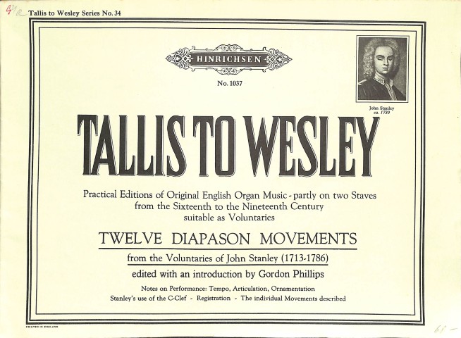 Twelve diapason movements - Tweedehands notenschrift