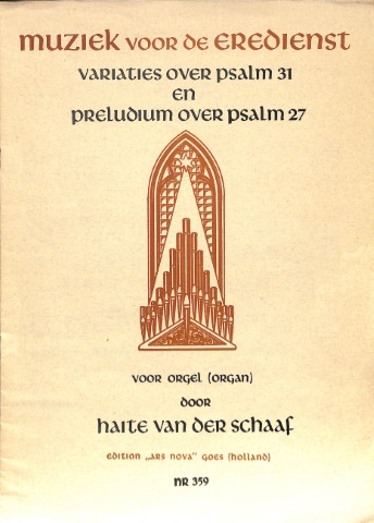 Variaties over Psalm 31 en preludium over Psalm 27 - Tweedehands notenschrift
