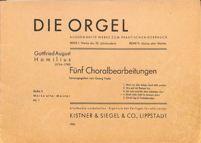 Fünf Choralbearbeitungen - Tweedehands notenschrift