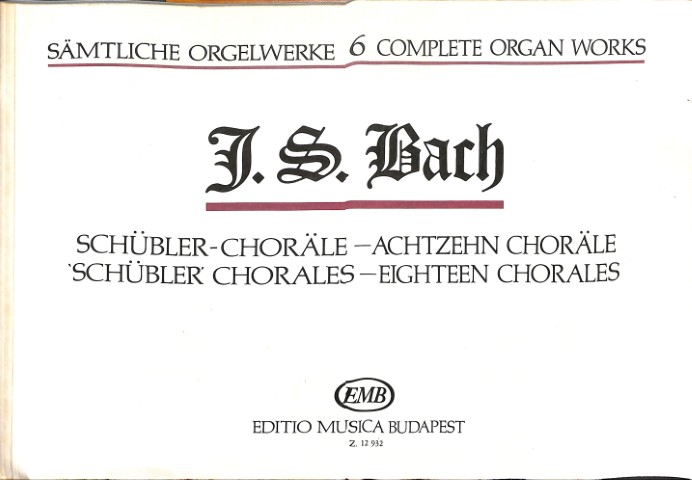 Schübler Choräle - Tweedehands notenschrift