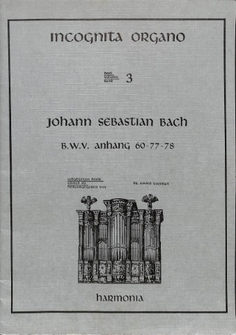 BWV Anhang 60, 77, 78 - Tweedehands notenschrift