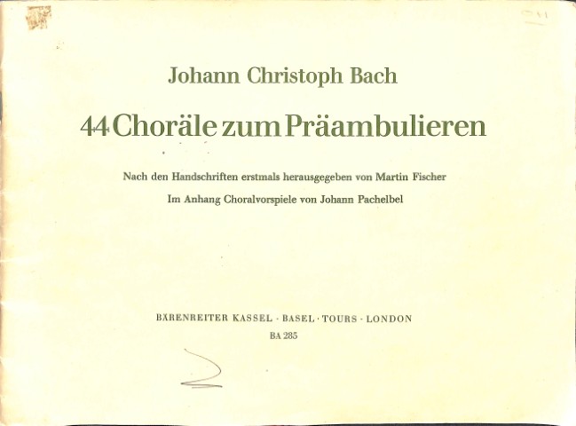 44 Choräle zum Präambulieren - Tweedehands notenschrift