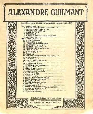 Grand choeur in D - Tweedehands notenschrift