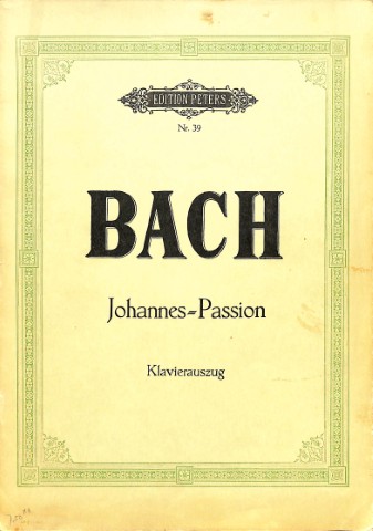 Johannes-Passion - Tweedehands notenschrift
