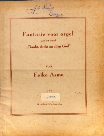 Fantasie voor orgel - Tweedehands notenschrift