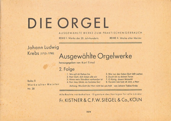 Die orgel ausgewählte werke zum praktischengebrauch - Tweedehands notenschrift