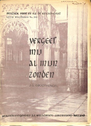 Vergeef mij al mijn zonden (No. 244) - Tweedehands notenschrift