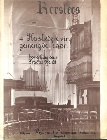 4 Kersliedere vir gemengde koor - Tweedehands notenschrift
