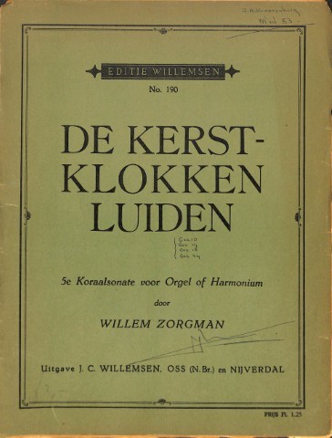 De kerstklokken luiden - Tweedehands notenschrift