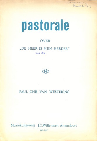 Pastorale over 'De Heer is mijn Herder' - Tweedehands notenschrift