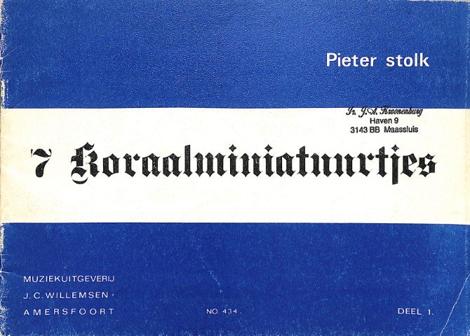 7 Koraalminiatuurtjes - Deel 1 - Tweedehands notenschrift