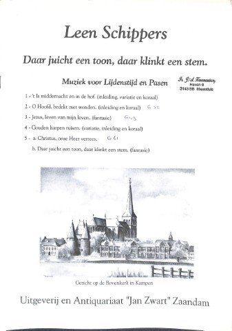 Muziek voor Lijdenstijd en Pasen - Tweedehands notenschrift