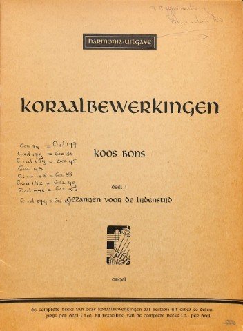 Koraalbewerkingen - Deel 1 - Tweedehands notenschrift