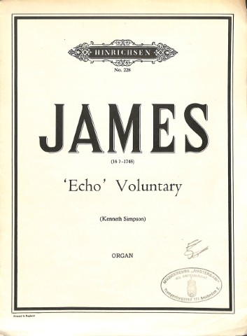 'Echo' Voluntary - Tweedehands notenschrift