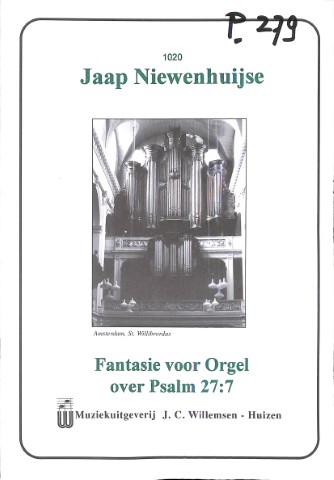 Fantasie voor orgel over Psalm 27:7 - Tweedehands notenschrift
