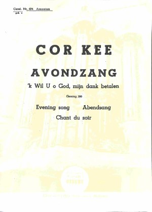 Avondzang: 'k wil U o God, mijn dank betalen' - Tweedehands Klavar