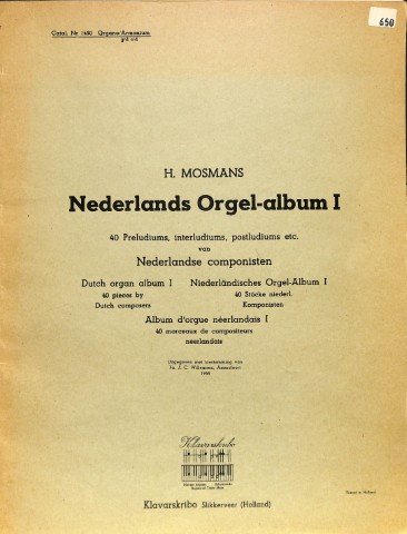 Nederlands orgel-album - deel 1 - Tweedehands Klavar