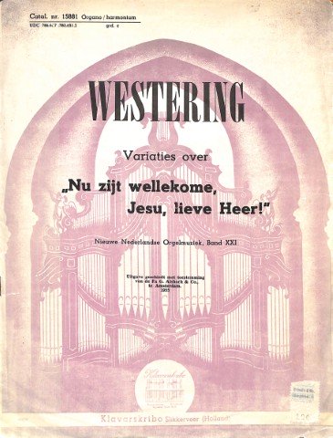 Variaties over 'nu zijt wellekome, Jesu, lieve Heer' - Tweedehands Klavar