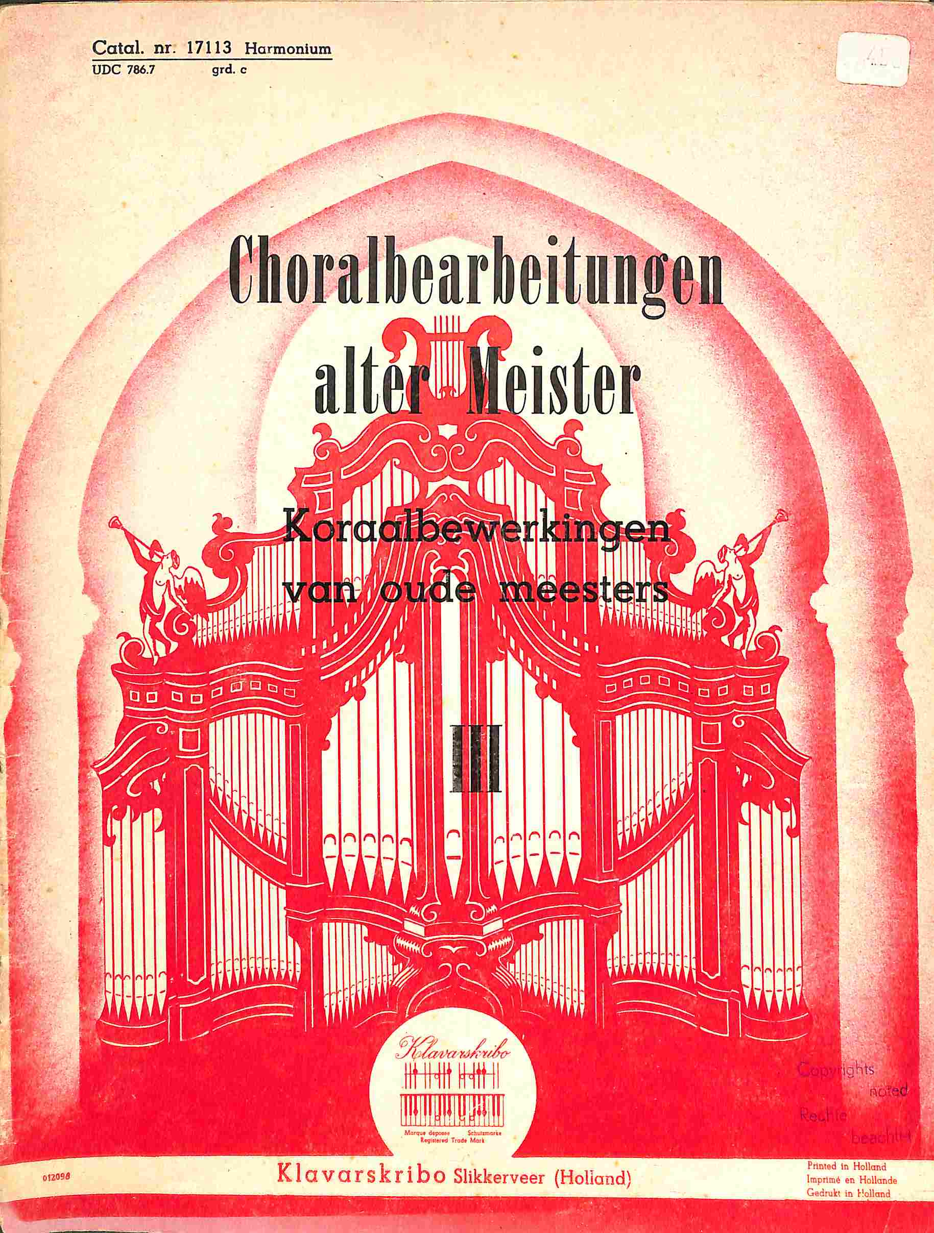 Choralbearbeitungen alter Meister - deel 3 - Tweedehands Klavar