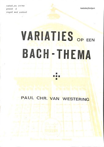 Variaties op een Bach-thema - Tweedehands Klavar 