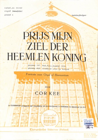 Prijs mijn ziel der heemlen Koning - Tweedehands Klavar